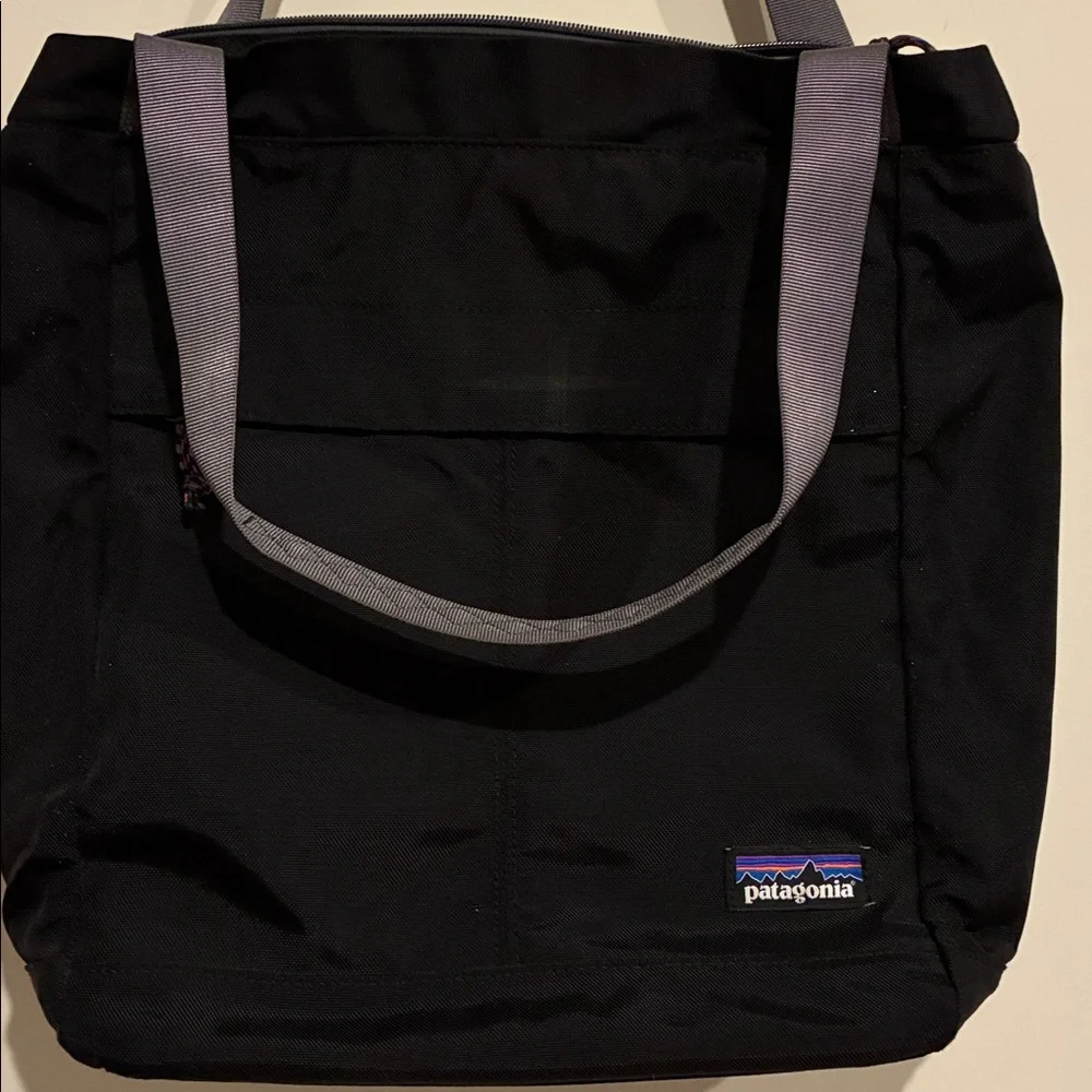 Patagonia Headway Tote Bag/ laptop work Travel Nylon black gray model #48775 - Picture 8 of 14